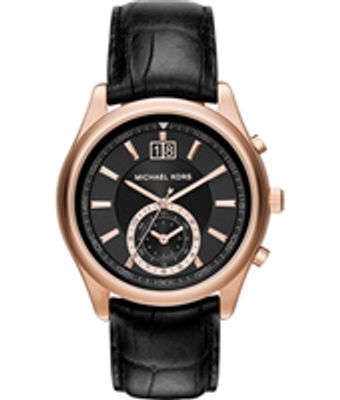 Horlogeband Michael Kors MK8460 Leder Zwart 22mm