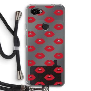 Lips: Pixel 3a Transparant Hoesje met koord