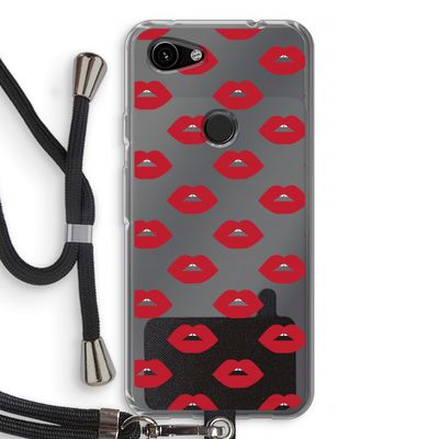Lips: Pixel 3a Transparant Hoesje met koord