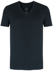 Armani Exchange t-shirt à col v - Bleu