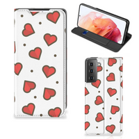 Samsung Galaxy S21 Hoesje met Magneet Hearts