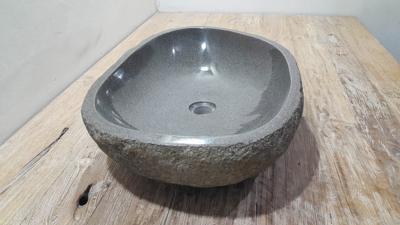Rivierstenen waskom RXL250348, 61x40x15 cm