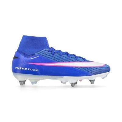 Nike Zoom Mercurial Superfly 10 Elite IJzeren-Nop Voetbalschoenen (SG) Pro Player Blauw Wit Felroze Nike Zoom Mercurial Superfly 10 Elite IJzeren-Nop Voetbalschoenen (SG) Pro Player Blauw Wit Felroze