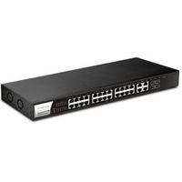 Draytek VigorSwitch P1280 Managed 10G Ethernet (100/1000/10000) Power over Ethernet (PoE) Zwart