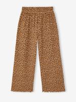 Meisjes legging in ribgebreide stof beige