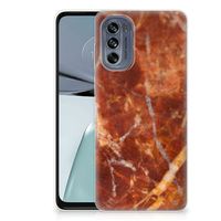 Motorola Moto G62 5G TPU Siliconen Hoesje Marmer Bruin