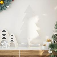 VidaXL Kerstdecoratie kerstboom 80 cm massief grenenhout wit