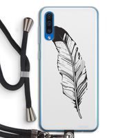 Pluim: Samsung Galaxy A50 Transparant Hoesje met koord