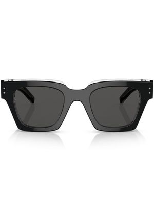 Dolce & Gabbana Eyewear lunettes de soleil à détail de logo - Noir