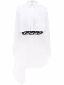 JW Anderson robe-chemise à empiècements en dentelle - Blanc