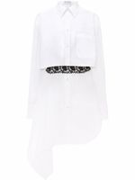 JW Anderson robe-chemise à empiècements en dentelle - Blanc