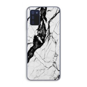 Witte marmer 2: Samsung Galaxy A03s Transparant Hoesje