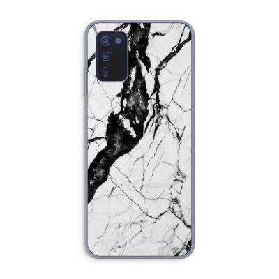 Witte marmer 2: Samsung Galaxy A03s Transparant Hoesje