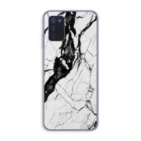 Witte marmer 2: Samsung Galaxy A03s Transparant Hoesje