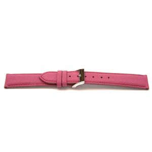 Horlogeband Universeel F703 Saffiano Leder Roze 18mm