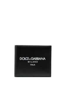 Dolce & Gabbana portefeuille en cuir à logo imprimé - Noir