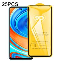 Voor Xiaomi Redmi Note 9 Pro Max 25 PCS 9D Volledige lijm Full Screen Tempered Glass Film