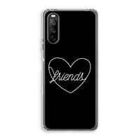 Friends heart black: Sony Xperia 10 III Transparant Hoesje Friends heart black: Sony Xperia 10 III Transparant Hoesje