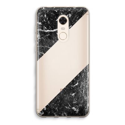 Zwart marmer: Xiaomi Redmi 5 Transparant Hoesje