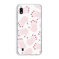 Hands pink: Samsung Galaxy A10 Transparant Hoesje