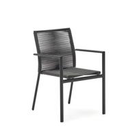 Kave Home Tuinstoel 'Culip' Geweven touw, kleur Donkergrijs
