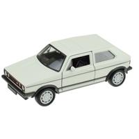 Welly Speelgoed Volkswagen Golf 1 GTI - wit - die-cast metaal - 13 cm - thumbnail