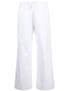 Matteau pantalon droit à lien de resserrage - Blanc