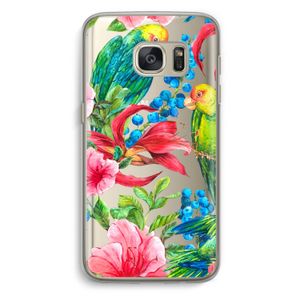 Papegaaien: Samsung Galaxy S7 Transparant Hoesje