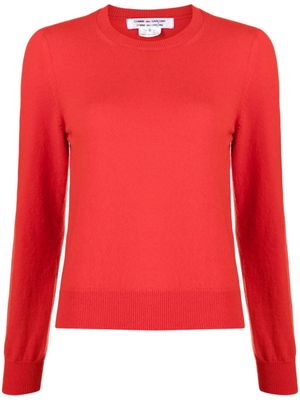 Comme Des Garçons Comme Des Garçons pull en cachemire à col rond - Rouge
