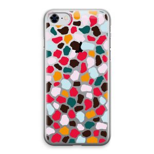 Colored Giraffe: iPhone 8 Transparant Hoesje