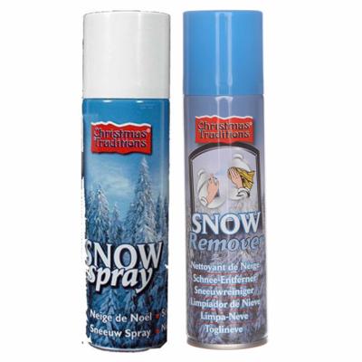 Sneeuwspray set - 1x spuitsneeuw 300 ml - 1x reinigingsspray 125 ml Sneeuwspray set - 1x spuitsneeuw 300 ml - 1x reinigingsspray 125 ml