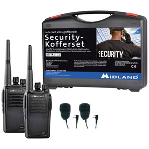 Midland G15 Pro PMR 2er Security inkl. SM 600-M C1127.S1 PMR-portofoon Set van 2 stuks