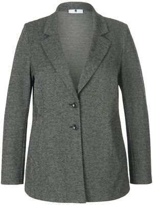Jersey blazer visgraatpatroon Van Anna Aura zwart