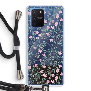 Sierlijke bloemen: Samsung Galaxy Note 10 Lite Transparant Hoesje met koord