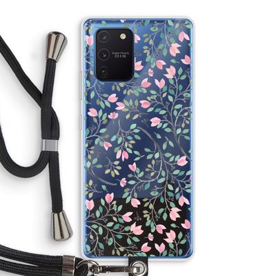 Sierlijke bloemen: Samsung Galaxy Note 10 Lite Transparant Hoesje met koord