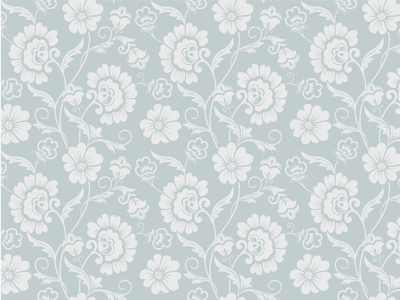 Elegant bloemmotief vinyl tapijt grijs