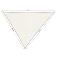 Shadow Comfort driehoek 5x5,5x6m Arctic White - thumbnail
