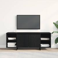 TV-kast Zwart Eiken 120 x 30 x 40,5 cm Bewerkt hout