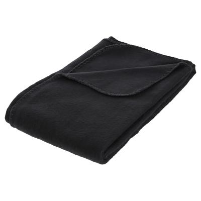 Polar Fleece deken of plaid - zwart - 125 x 150 cm - polyester - Bankdeken - Fleece plaid