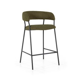 Eleonora Barkruk 'Luka' Bouclé, kleur Groen (zithoogte 68cm)