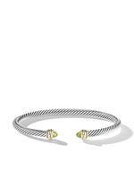 David Yurman bracelet Cable Cookie en or 18ct et argent sterling serti de péridot