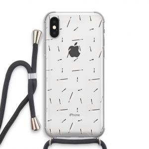 Hipster stripes: iPhone XS Transparant Hoesje met koord