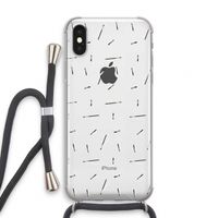 Hipster stripes: iPhone XS Transparant Hoesje met koord