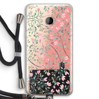 Sierlijke bloemen: HTC U Play Transparant Hoesje met koord