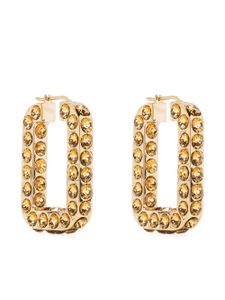 Amina Muaddi Charlotte crystal-embellished hoop earrings - Or