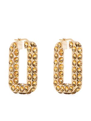 Amina Muaddi boucles d'oreilles serties de cristaux