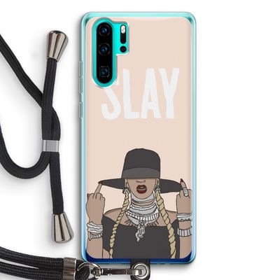 Slay All Day: Huawei P30 Pro Transparant Hoesje met koord