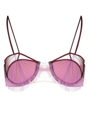 Nensi Dojaka soutien-gorge à effet de transparence - Violet