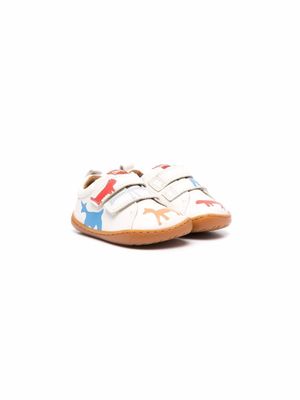 Camper Kids baskets Twins à imprimé animalier - Blanc