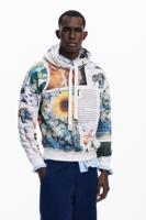 Zonnebloemen hoodie - WHITE - XL